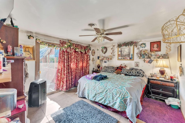 4004 W Taft Dr, Spokane, WA 99208 - tiled bedroom featuring ceiling fan