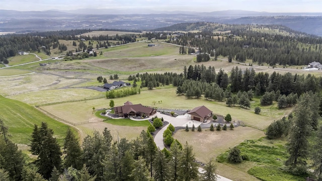 16510 N Brannon Ln, Spokane, WA 99208 - aerial overview of property's location with rural landscape and a mountainous background