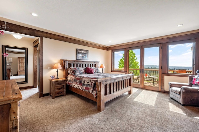 16510 N Brannon Ln, Spokane, WA 99208 - carpeted bedroom featuring access to outside, recessed lighting, and baseboards