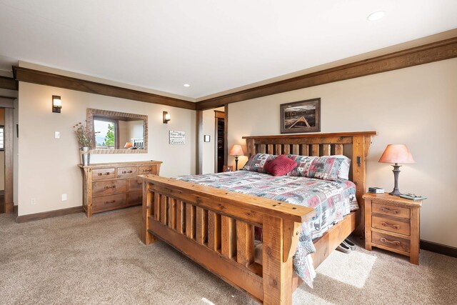 16510 N Brannon Ln, Spokane, WA 99208 - bedroom with light carpet, baseboards, and recessed lighting