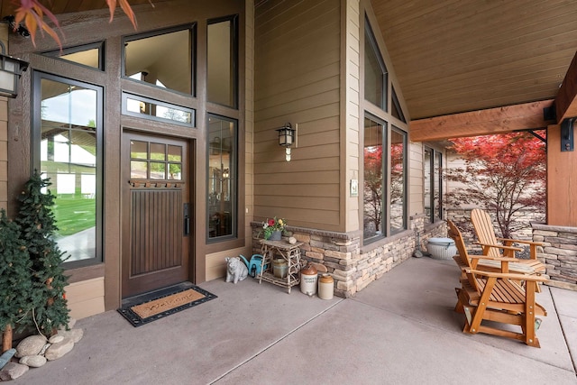 16510 N Brannon Ln, Spokane, WA 99208 - property entrance featuring stone siding and covered porch