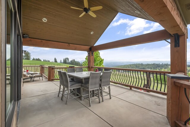 16510 N Brannon Ln, Spokane, WA 99208 - view of patio / terrace with ceiling fan and outdoor dining area