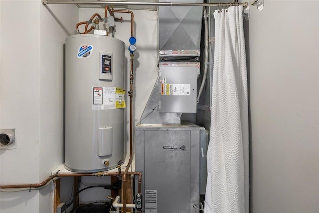 700 W 7th Ave # 206, Spokane, WA 99204 - utility room with electric water heater and heating unit