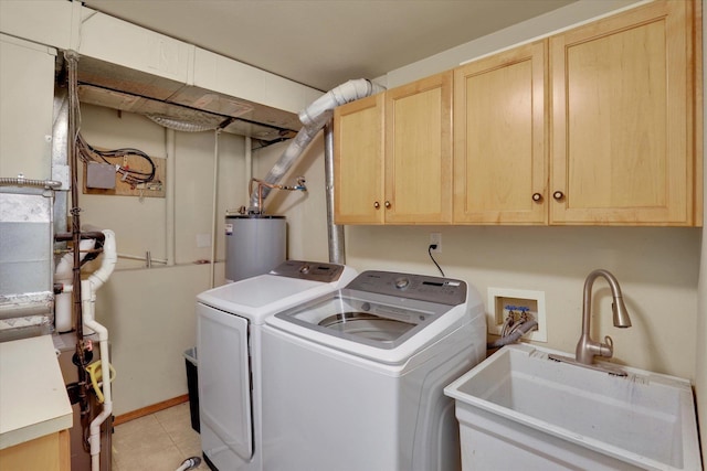 18920 E Augusta Ln, Spokane Valley, WA 99016 - washroom with cabinet space, independent washer and dryer, and water heater