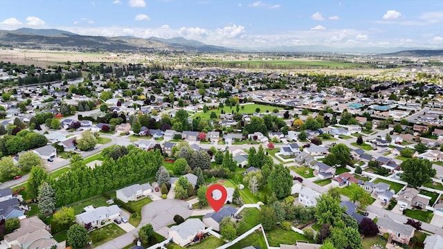 18920 E Augusta Ln, Spokane Valley, WA 99016 - aerial view of property and surrounding area featuring a mountainous background