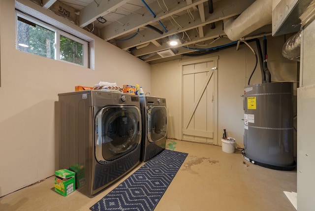 918 W 18th Ave, Spokane, WA 99203 - laundry room featuring secured water heater and washing machine and clothes dryer