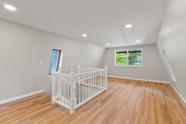 4053 Hanleys Hvn, Loon Lake, WA 99148 - unfurnished room with wood finished floors, recessed lighting, and baseboards