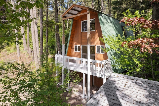 4053 Hanleys Hvn, Loon Lake, WA 99148 - view of outbuilding featuring a forest view