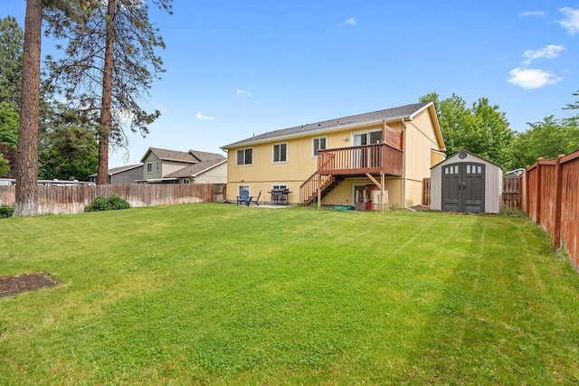 6831 N Cambridge Ln, Spokane, WA 99208 - rear view of house featuring stairs, a deck, and a patio