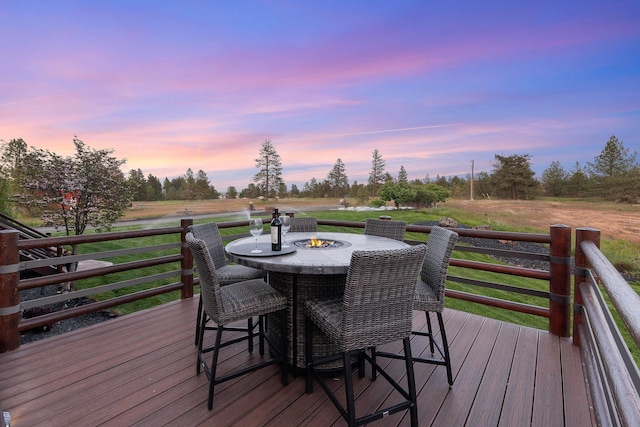16010 W Jade Ln, Medical Lake, WA 99022 - deck at dusk with outdoor dining area