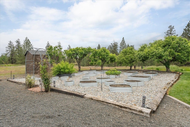 16010 W Jade Ln, Medical Lake, WA 99022 - view of yard featuring a vegetable garden and view of wooded area