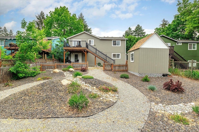 3815 E 19th Ave, Spokane, WA 99223 - back of house with stairs and a deck
