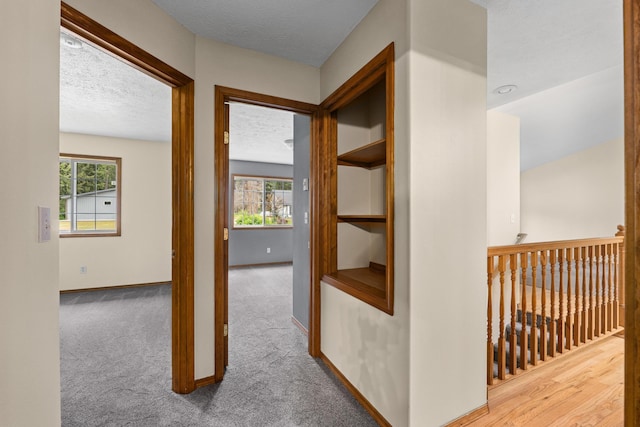 525 Quail Loop, Newport, WA 99156 - hallway with carpet, a textured ceiling, and baseboards