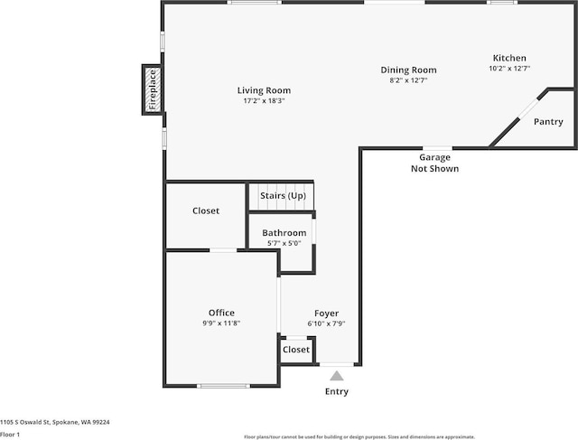 1105 S Oswald St, Spokane, WA 99224 - home floor plan