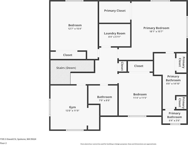 1105 S Oswald St, Spokane, WA 99224 - floor plan / room layout