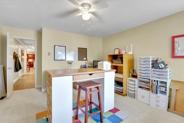 2205 S Conklin Rd, Spokane Valley, WA 99037 - home office with ceiling fan and light colored carpet