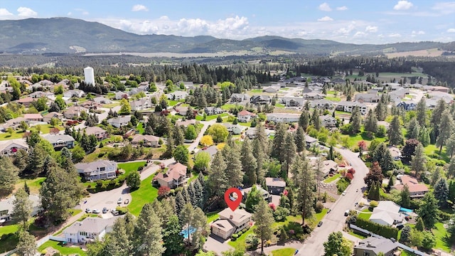2205 S Conklin Rd, Spokane Valley, WA 99037 - aerial perspective of suburban area with a mountain backdrop