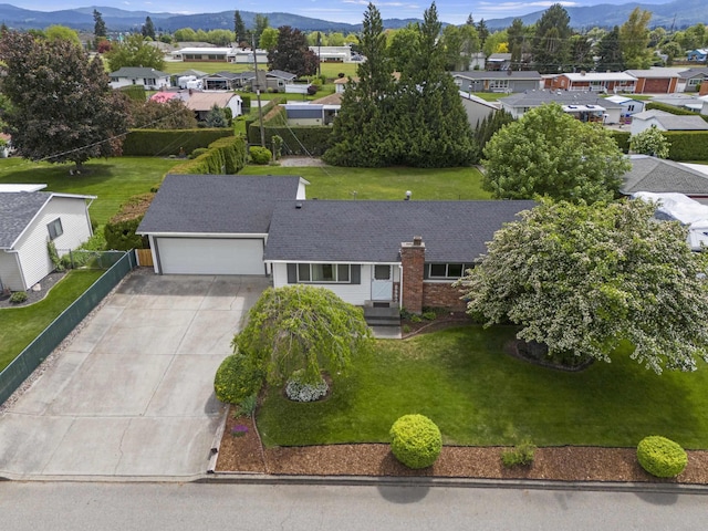 13304 E Desmet Ave, Spokane Valley, WA 99216 - aerial perspective of suburban area with a mountainous background