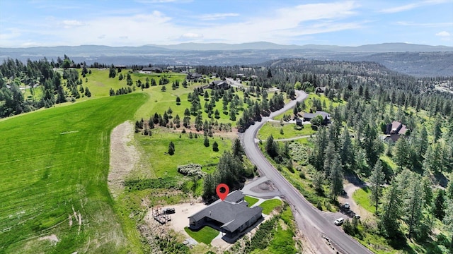 5110 W Hayden Ln, Spokane, WA 99208 - aerial overview of property's location featuring mountains
