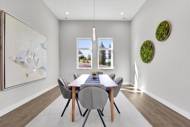 5110 W Hayden Ln, Spokane, WA 99208 - dining room featuring wood finished floors, baseboards, and recessed lighting