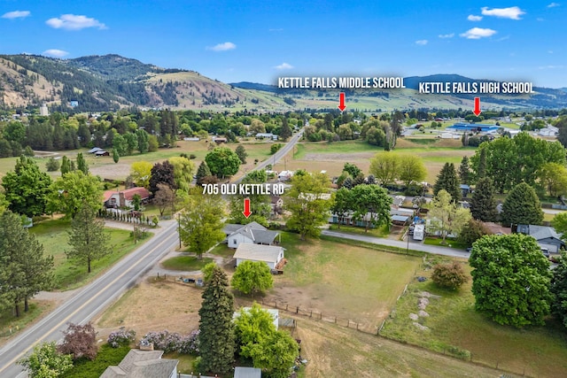 705 Old Kettle Rd, Kettle Falls, WA 99114 - drone / aerial view of mountains