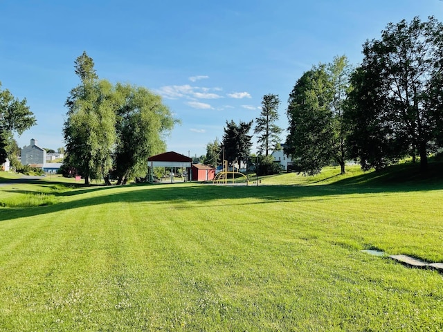 view of grassy yard