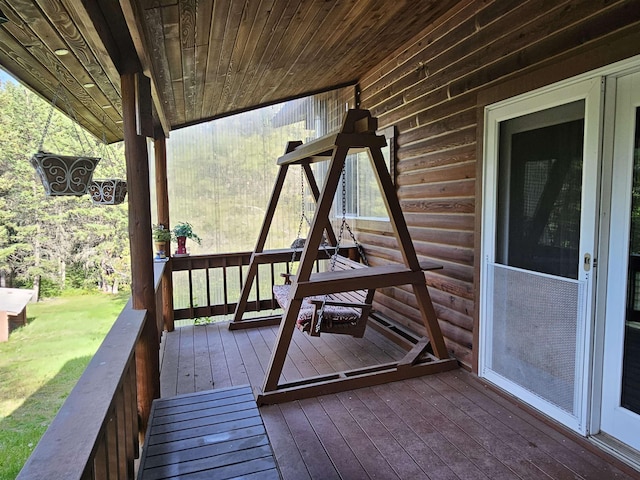 2267 Hawks Rd, Colville, WA 99114 - deck with a lawn