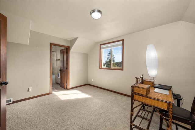 16503 W Bluebird Ln, Spokane, WA 99224 - carpeted office with vaulted ceiling and baseboards