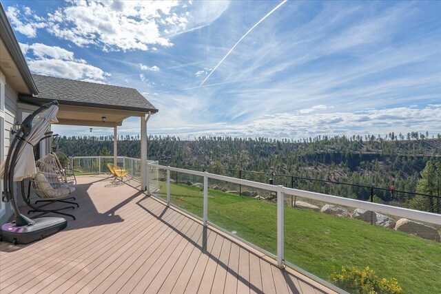 16503 W Bluebird Ln, Spokane, WA 99224 - wooden terrace featuring a yard