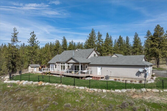 16503 W Bluebird Ln, Spokane, WA 99224 - back of house featuring a deck