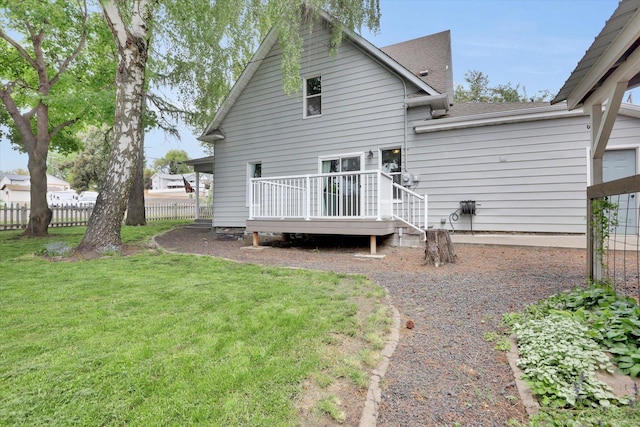 436 N Washington St, Tekoa, WA 99033 - rear view of property with a wooden deck and roof with shingles