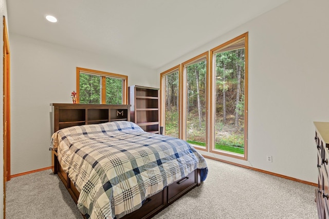 5999 E Roger Dr, Post Falls, ID 83854 - bedroom with multiple windows, baseboards, light colored carpet, and recessed lighting
