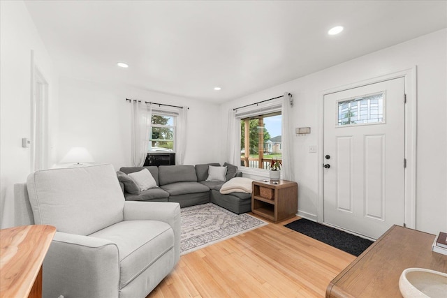 524 E Garland Ave, Spokane, WA 99207 - living area with light wood-style floors and recessed lighting