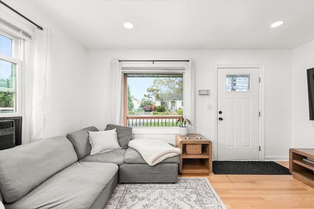 524 E Garland Ave, Spokane, WA 99207 - living room with wood finished floors, healthy amount of natural light, recessed lighting, and baseboards
