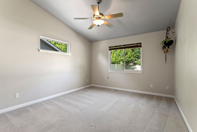 1790 N Winchester St, Liberty Lake, WA 99019 - unfurnished room with vaulted ceiling, carpet floors, baseboards, and a ceiling fan