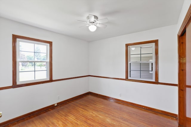 5824 N Washington St, Spokane, WA 99205 - unfurnished room with light wood-style flooring, ceiling fan, and baseboards