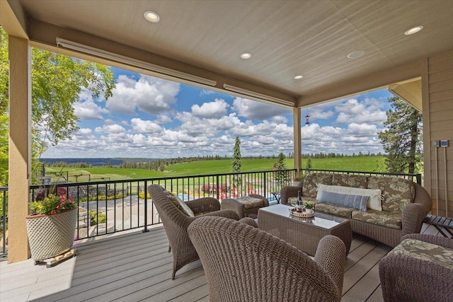 3311 E Chisholm Ln, Spokane, WA 99223 - wooden terrace with an outdoor living space