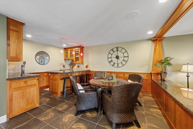 3311 E Chisholm Ln, Spokane, WA 99223 - dining area with recessed lighting and wainscoting