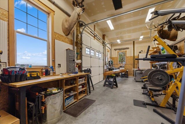 3311 E Chisholm Ln, Spokane, WA 99223 - garage featuring a workshop area