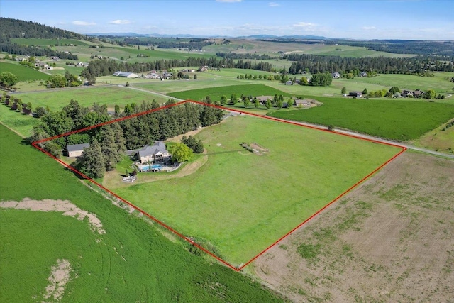 3311 E Chisholm Ln, Spokane, WA 99223 - overview of rural landscape featuring property parcel outlined