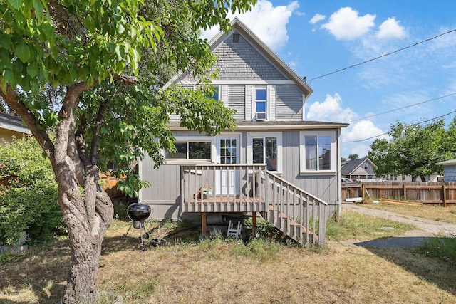 2512 E Rowan Ave, Spokane, WA 99217 - rear view of property with a wooden deck
