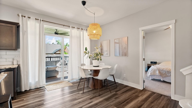 4011 S University Ct, Spokane Valley, WA 99206 - dining room featuring dark wood finished floors and baseboards