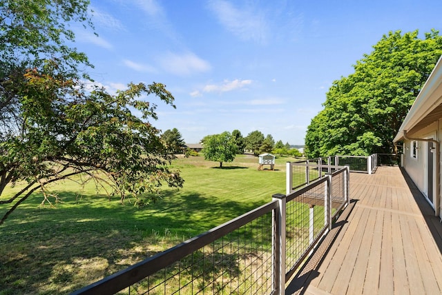 4626 E Orchard Rd, Spokane, WA 99217 - wooden terrace with a lawn