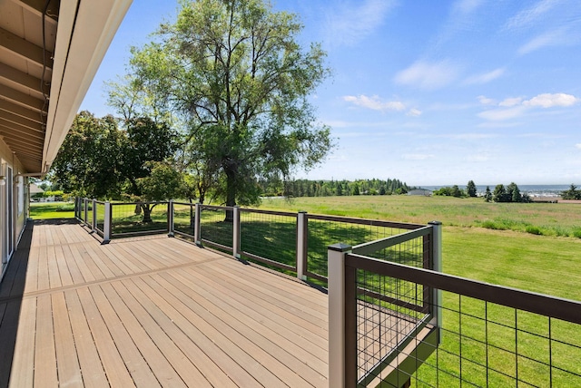 4626 E Orchard Rd, Spokane, WA 99217 - wooden deck with a view of countryside and a yard