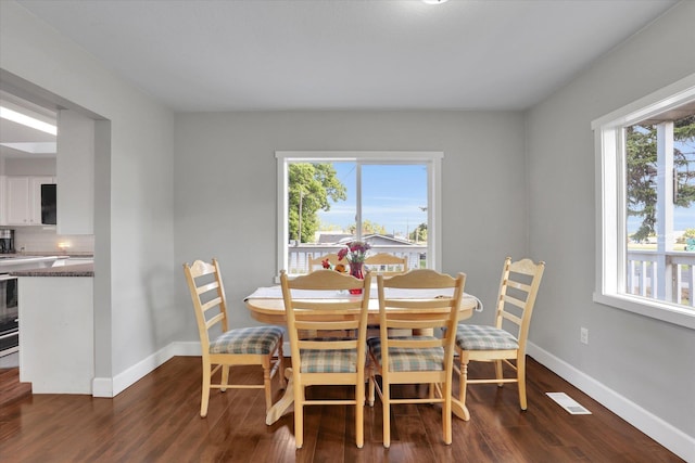 4606 S Grove Rd, Spokane, WA 99224 - dining space featuring healthy amount of natural light, dark wood finished floors, and baseboards