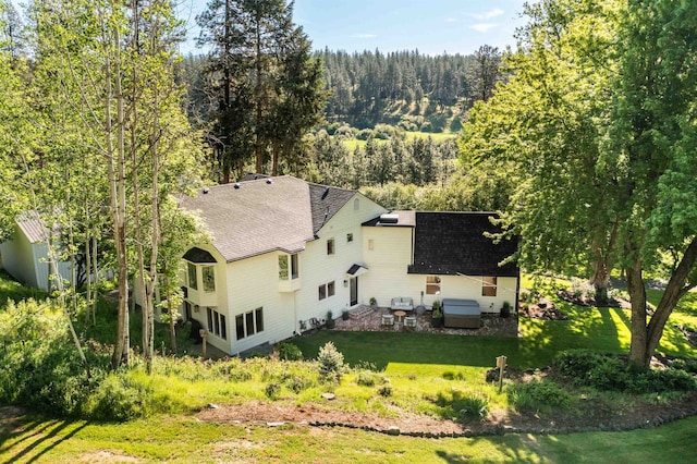 19009 N Little Spokane Dr, Colbert, WA 99005 - aerial view of property and surrounding area featuring a heavily wooded area