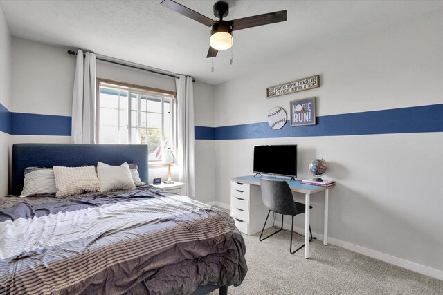 10102 N Comanche Dr, Spokane, WA 99208 - carpeted bedroom featuring baseboards and a ceiling fan