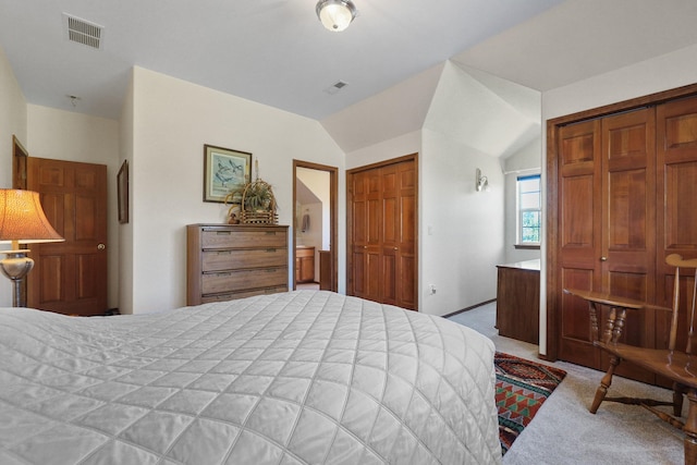 5711 E Nancy Ln, Mead, WA 99021 - carpeted bedroom with two closets and lofted ceiling