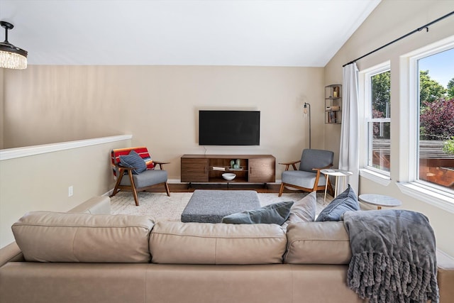 1725 N Mcmillan Ln, Spokane Valley, WA 99016 - living area with vaulted ceiling and wood finished floors