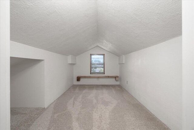 617 W Carlisle Ave, Spokane, WA 99205 - additional living space featuring a textured ceiling, vaulted ceiling, and carpet floors